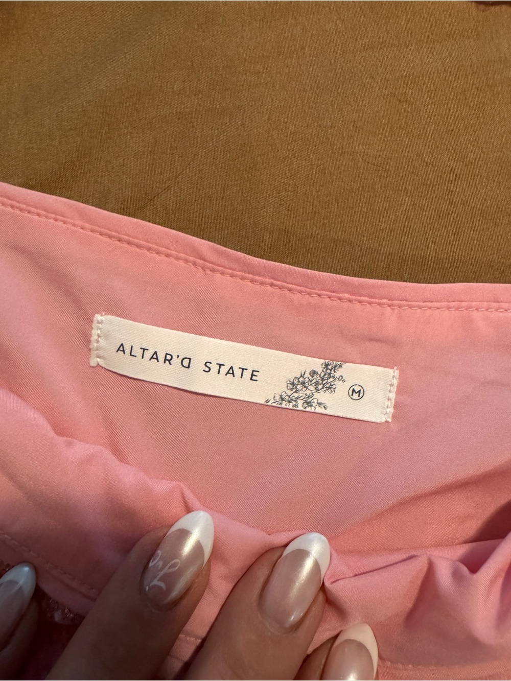 Altar'd State Pink Sequin Floral Skirt Set - Picture 2 of 4